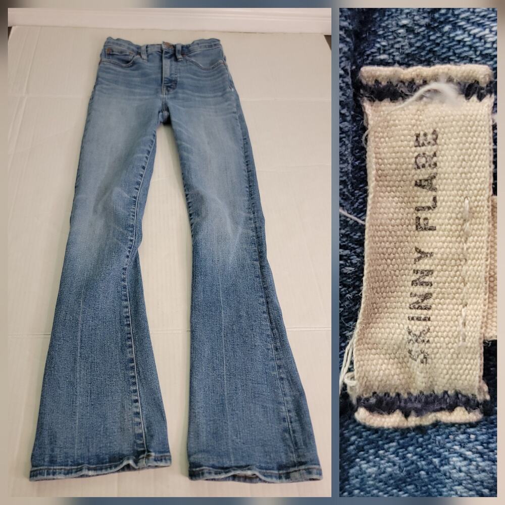 Madewell Jeans Womens 25 Skinny Flare High Rise Stretch Blue Denim